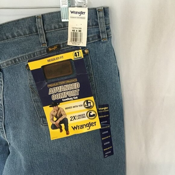 NWT Wrangler Advanced Comfort Men's Cowboy Cut 47 Regular Fit Jeans Size 40-30 - Picture 5 of 9